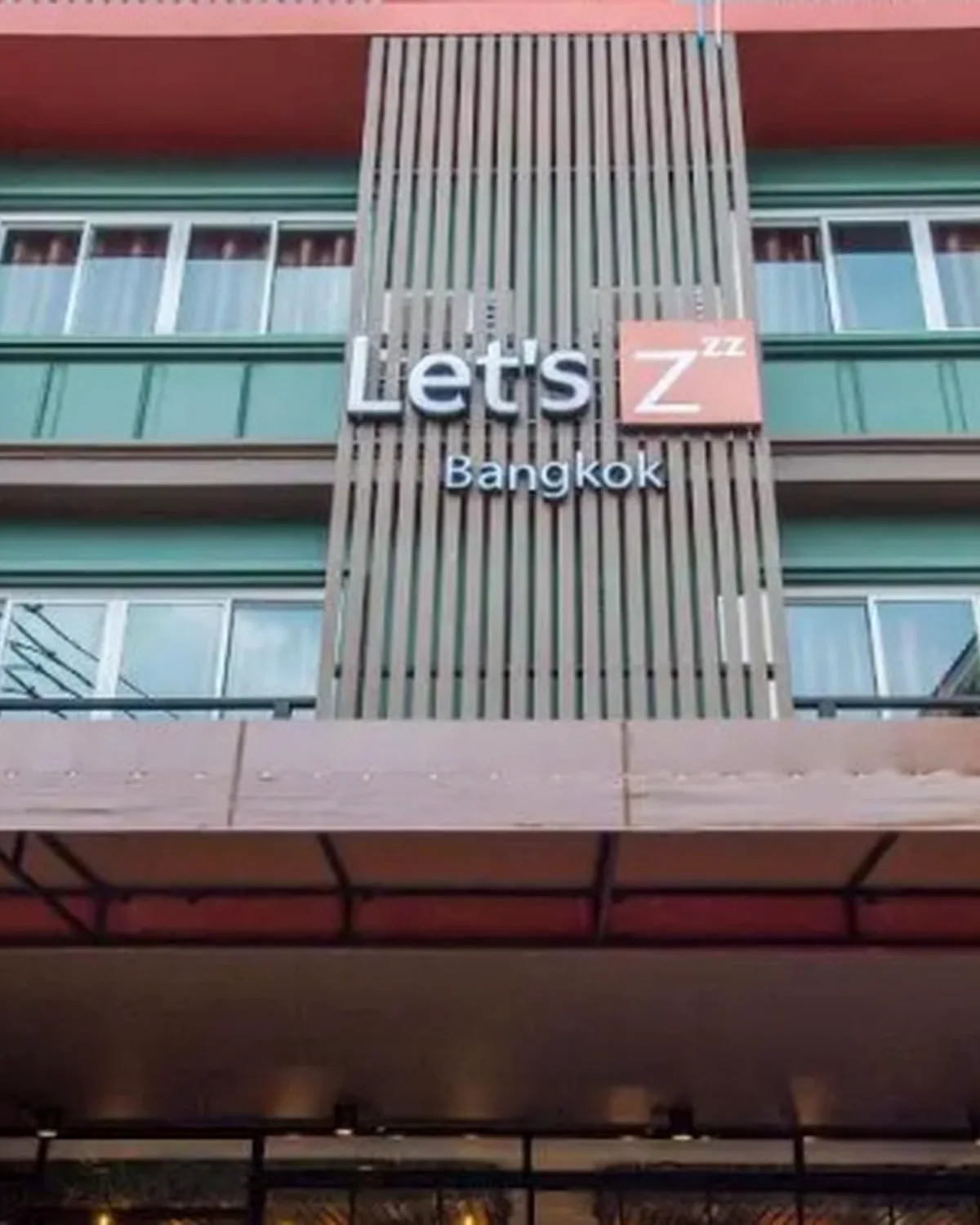 Colourful exterior of Let's Zzz Bangkok